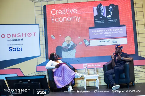 Speakers on the Creative Economy stage.